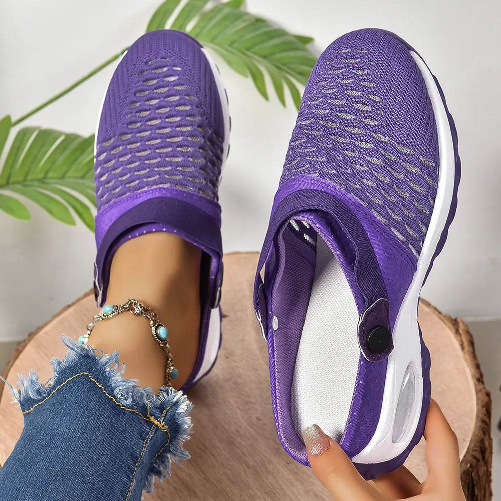 Breathable Mesh Round Toe Sneakers - Tredona LLC