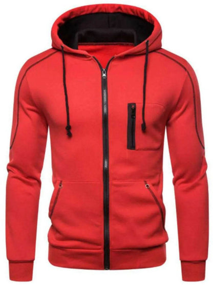 Men's Full Size Zip Up Long Sleeve Hoodie and Pants Set Plus Size - Tredona LLC