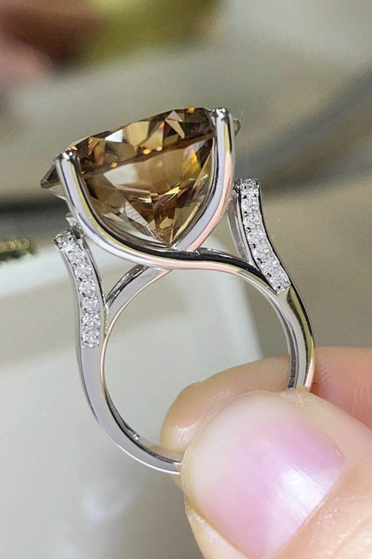 20 Carat Moissanite 925 Sterling Silver Ring - Tredona LLC