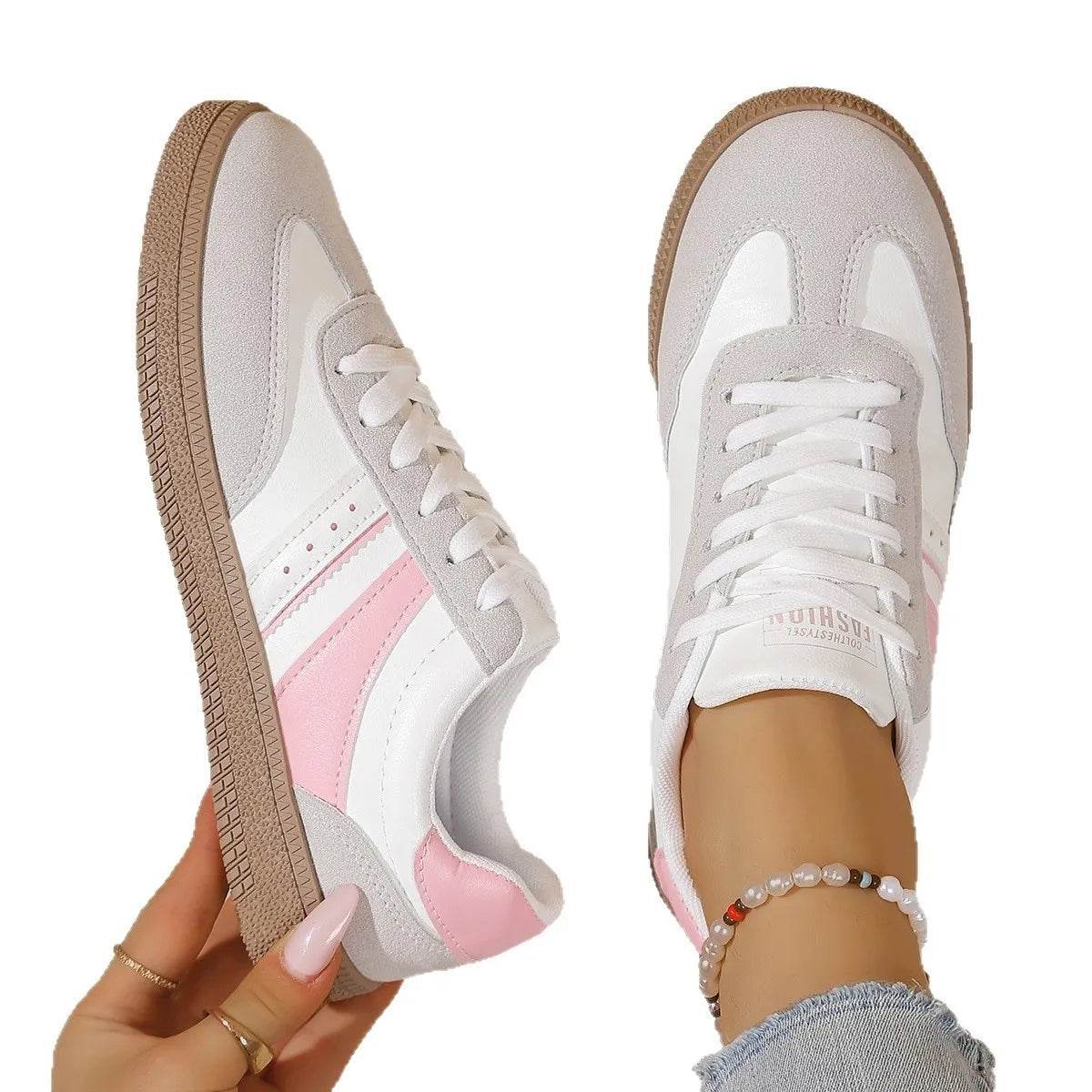Round Toe Lace Up Sneakers - Tredona LLC