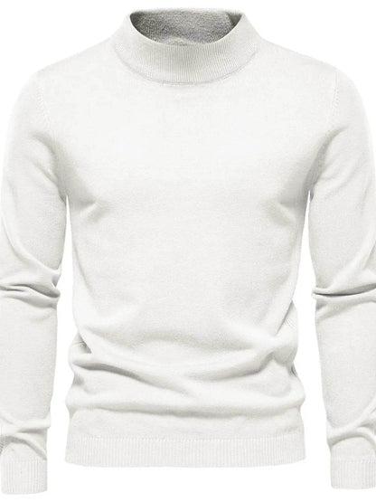 Men's Mock Neck Long Sleeve Sweater - Tredona LLC