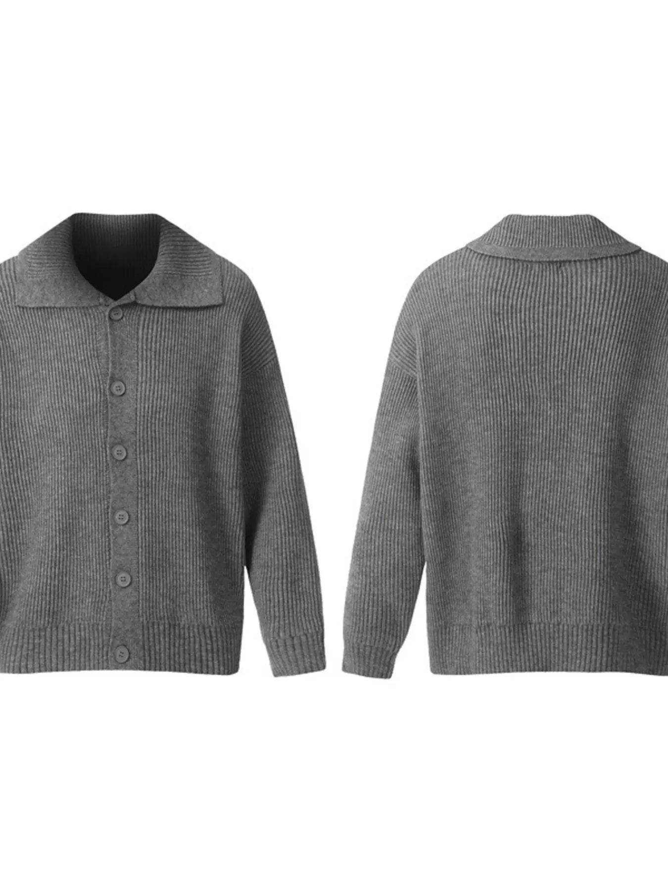 Men's Button Up Ribbed Cardigan - Tredona LLC