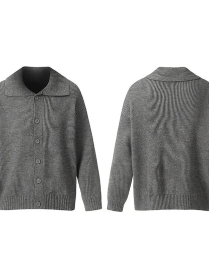 Men's Button Up Ribbed Cardigan - Tredona LLC