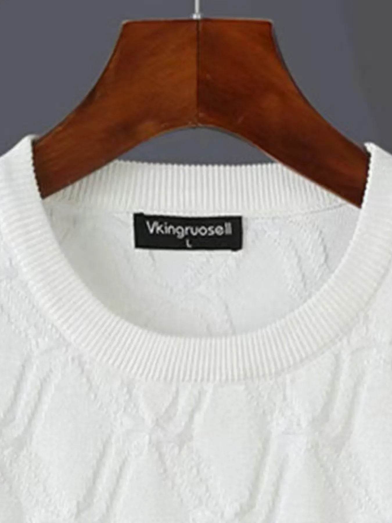 Men's Plus Size Textured Round Neck Short Sleeve Knit Top - Tredona LLC