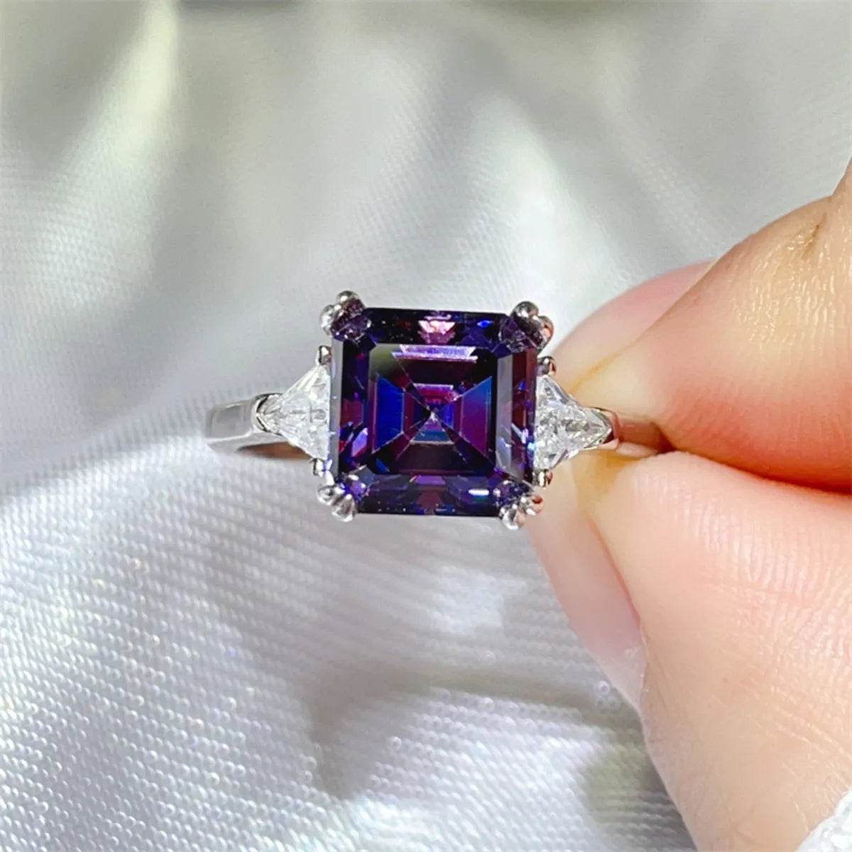 3 Carat Moissanite 925 Sterling Silver Ring - Tredona LLC