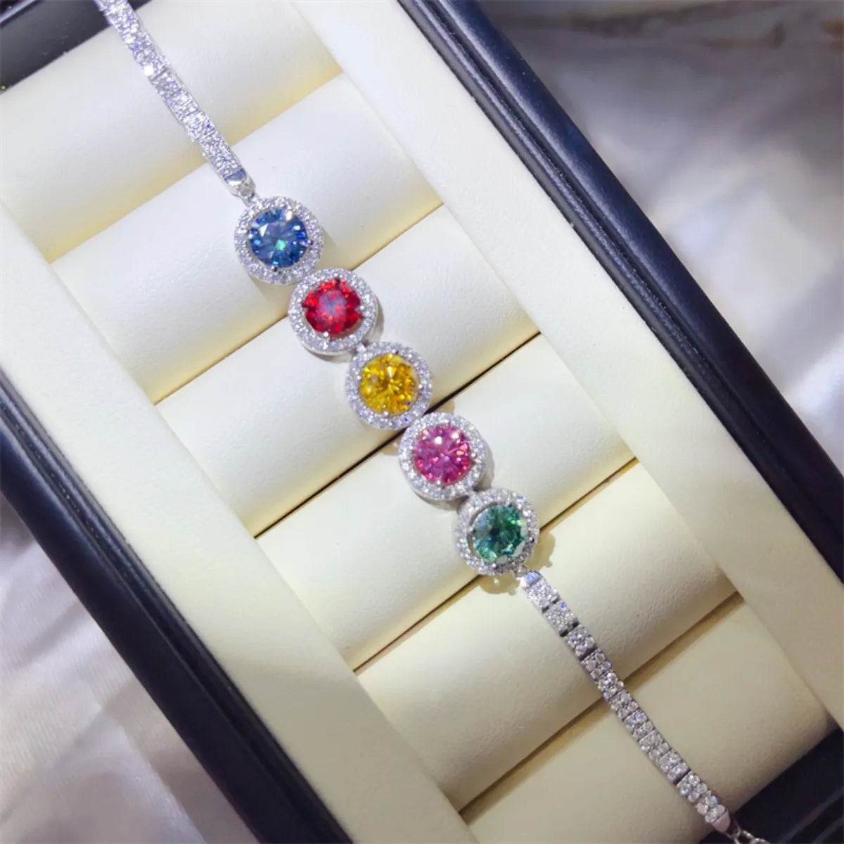 5 Carat 925 Sterling Silver Moissanite Bracelet - Tredona LLC
