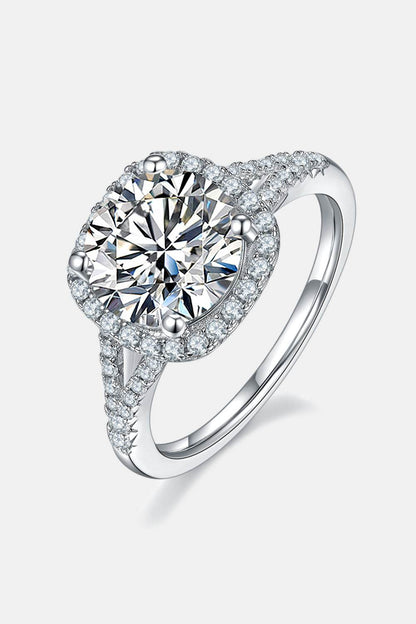 3 Carat Moissanite Halo Ring - Tredona LLC