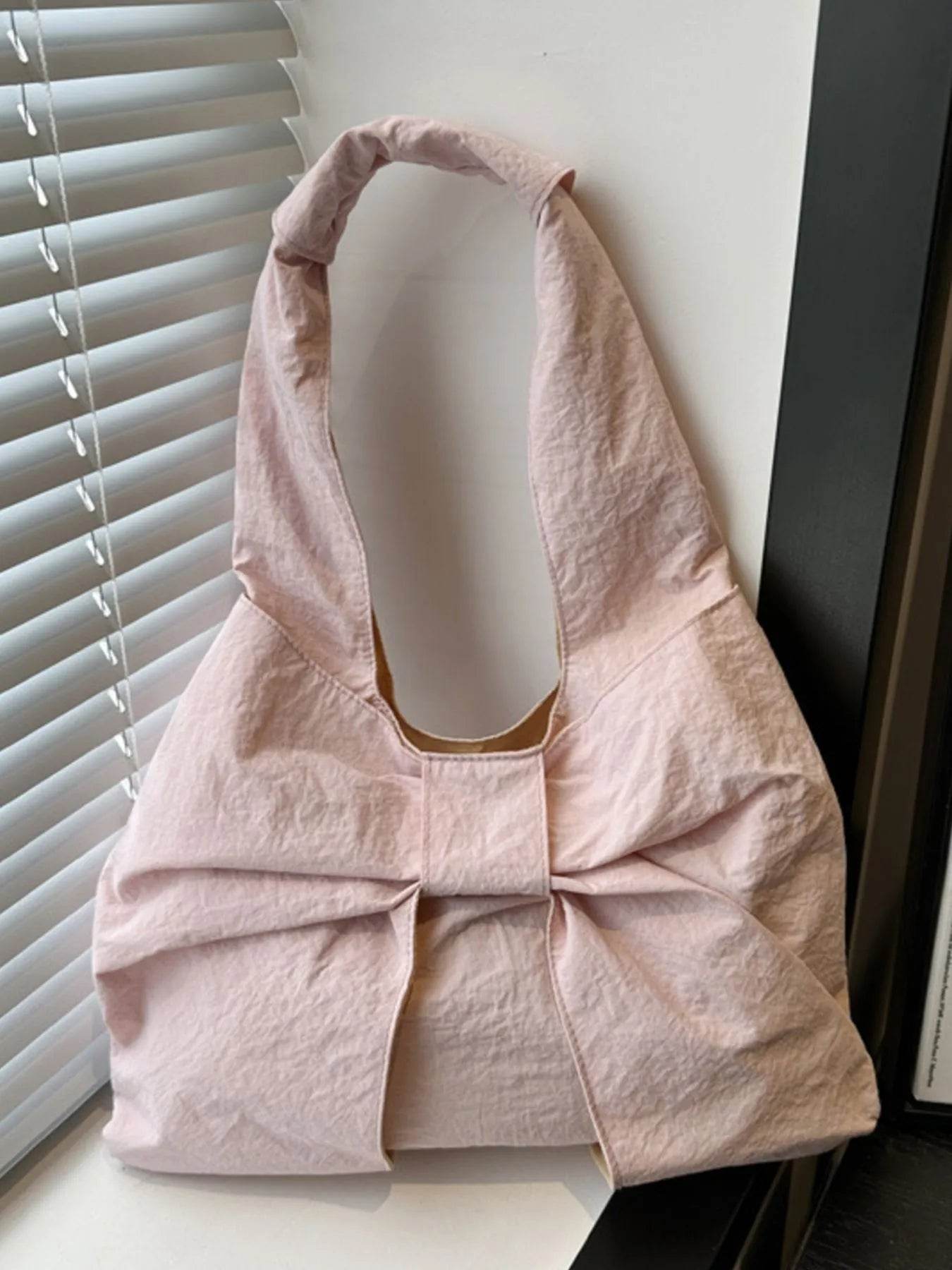 Ruched Bow Shoulder Bag - Tredona LLC