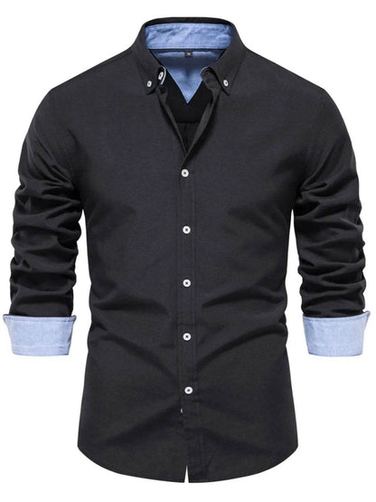 Men's Button Down Collared Neck Shirt - Tredona LLC