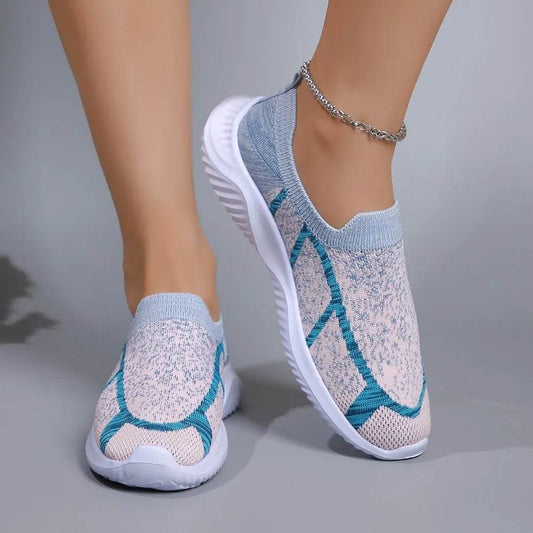 Breathable Mesh Round Toe Sneakers - Tredona LLC