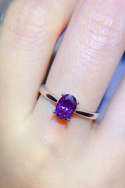 1 Carat Moissanite 4-Prong Solitaire Ring - Tredona LLC