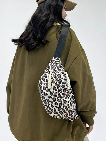 Leopard Nylon Crossbody Bag - Tredona LLC