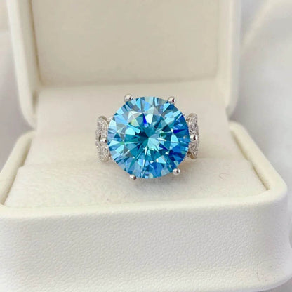 10 Carat Moissanite 925 Sterling Silver Ring - Tredona LLC