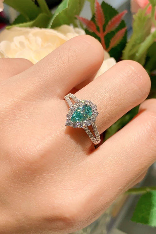 1 Carat Moissanite 925 Sterling Silver Ring - Tredona LLC