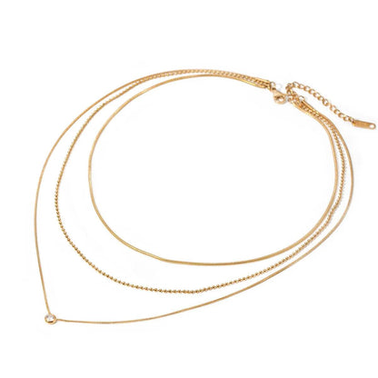 18K Gold-Plated Layered Necklace - Tredona LLC