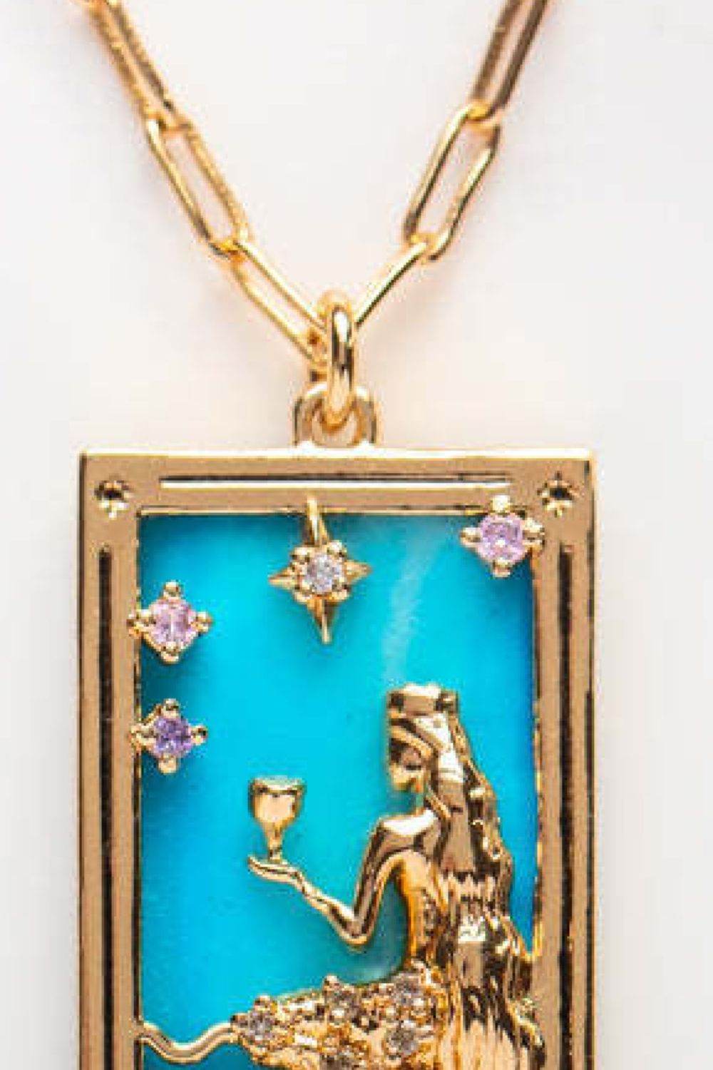 Tarot Card Pendant Stainless Steel Necklace - Tredona LLC