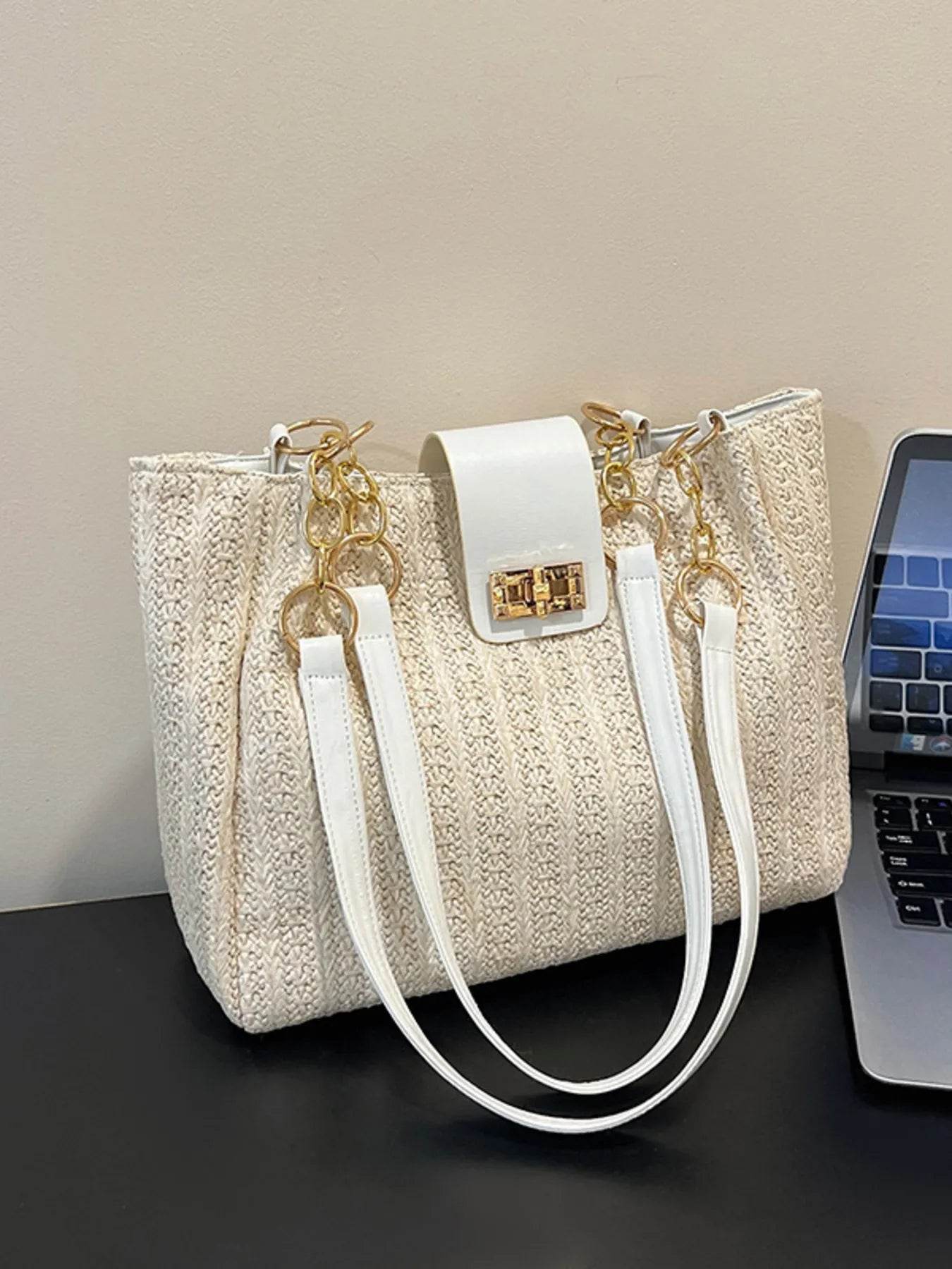 Woven Straw Shoulder Bag - Tredona LLC