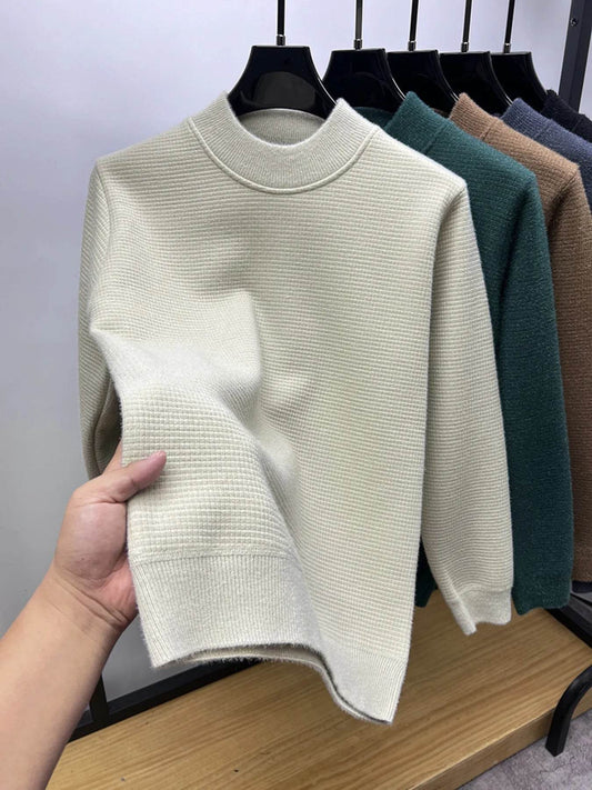 Men's Textured Long Sleeve Sweater - Tredona LLC
