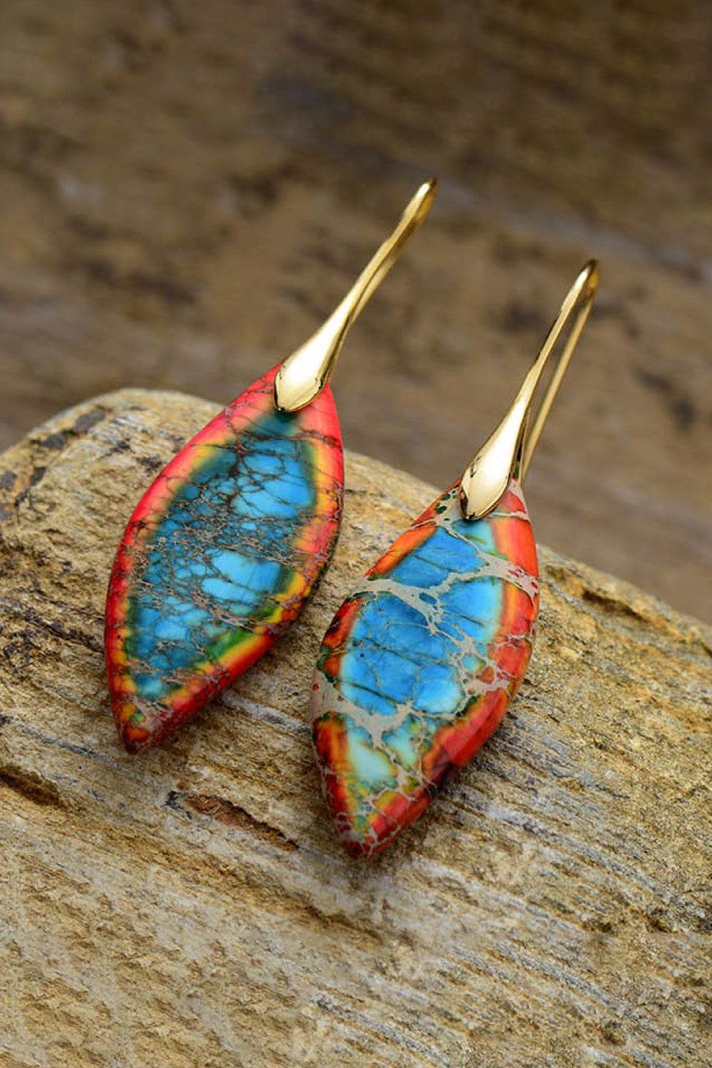 Handmade Natural Stone Dangle Earrings - Tredona LLC