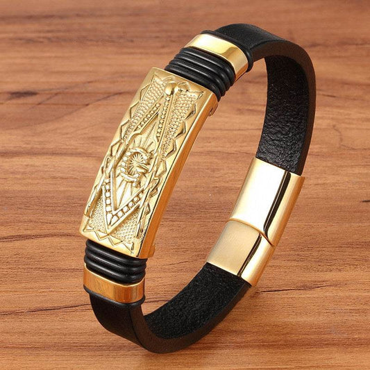 Scorpion Bracelet Leather Woven Bracelet Men - Tredona LLC