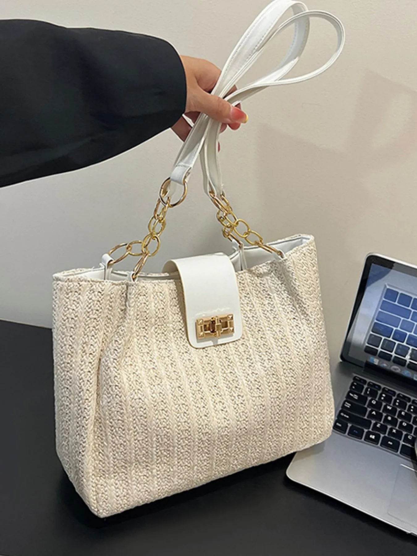Woven Straw Shoulder Bag - Tredona LLC