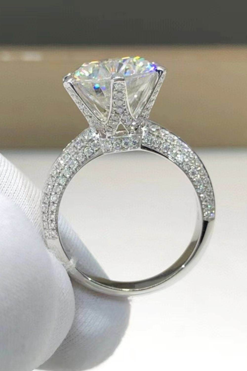5 Carat Moissanite 6-Prong Ring - Tredona LLC