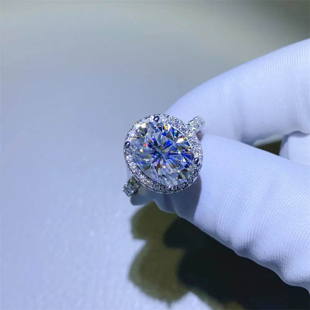 5 Carat Moissanite 925 Sterling Silver Ring - Tredona LLC