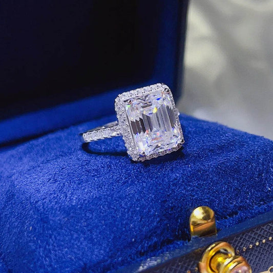 5 Carat Moissanite 925 Sterling Silver Ring - Tredona LLC