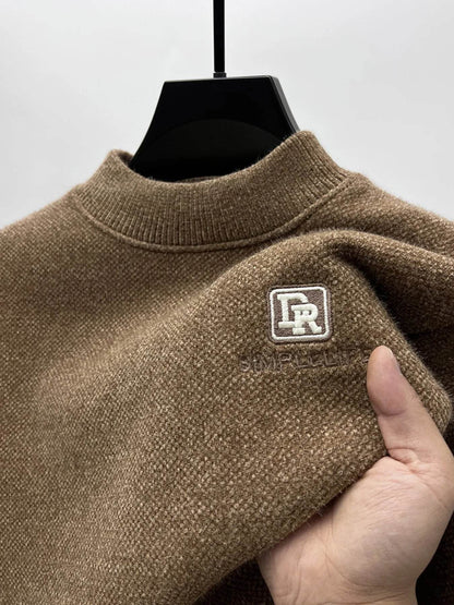 Men's Plus Size Ribbed Hem Long Sleeve Sweater - Tredona LLC