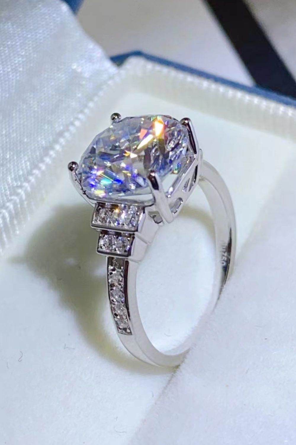 5 Carat Moissanite 925 Sterling Silver Ring - Tredona LLC