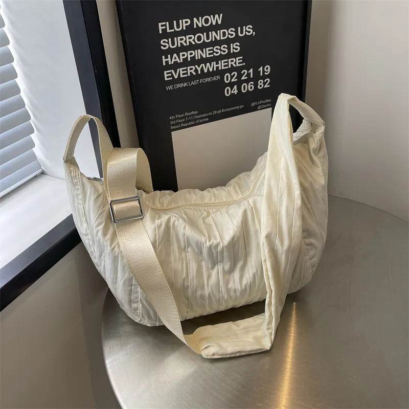 Pleated Dumpling Crossbody Bag - Tredona LLC