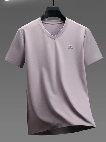 Men's Plus Size V-Neck Short Sleeve T-Shirt - Tredona LLC