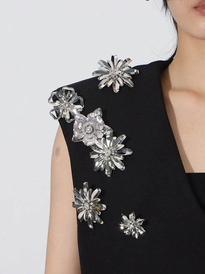 Flower Sleeveless Vest and Skirt Set - Tredona LLC