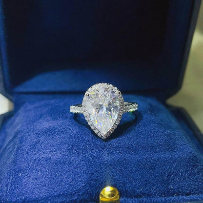 2 Carat Moissanite 925 Sterling Silver Ring - Tredona LLC