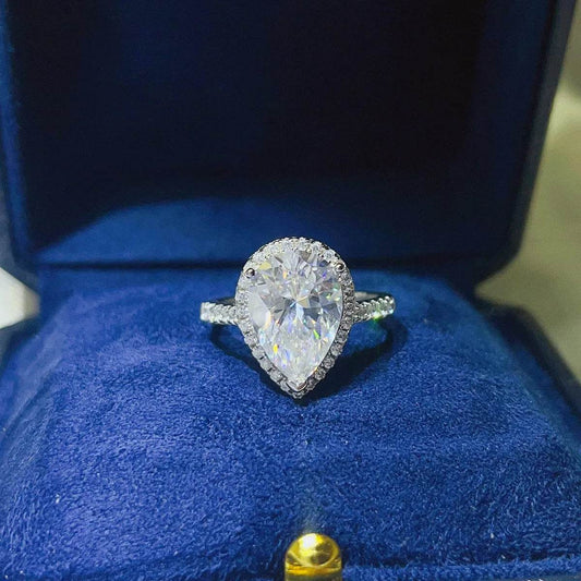 2 Carat Moissanite 925 Sterling Silver Ring - Tredona LLC