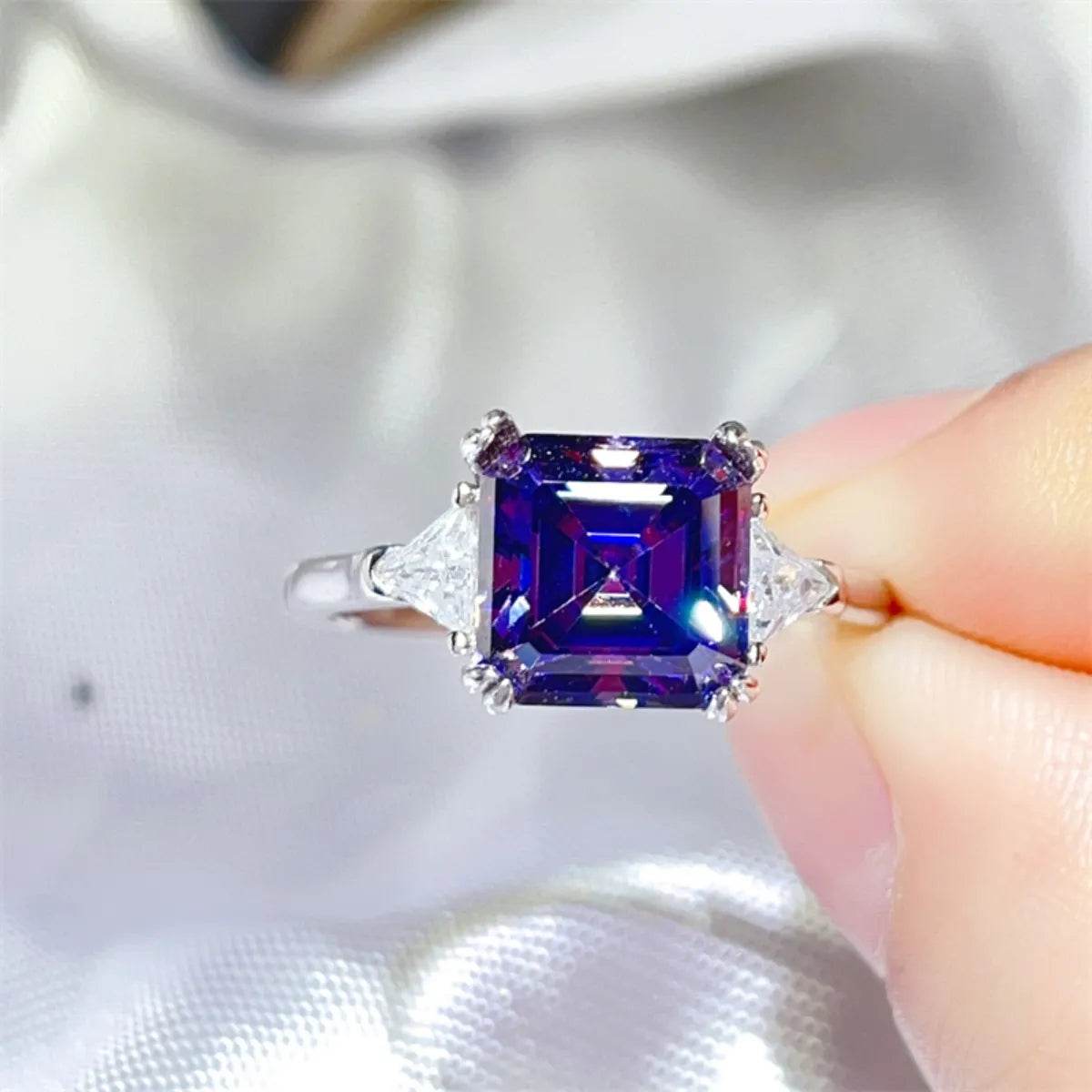 3 Carat Moissanite 925 Sterling Silver Ring - Tredona LLC