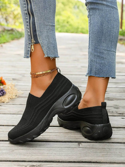 Round Toe Mesh Sneakers - Tredona LLC