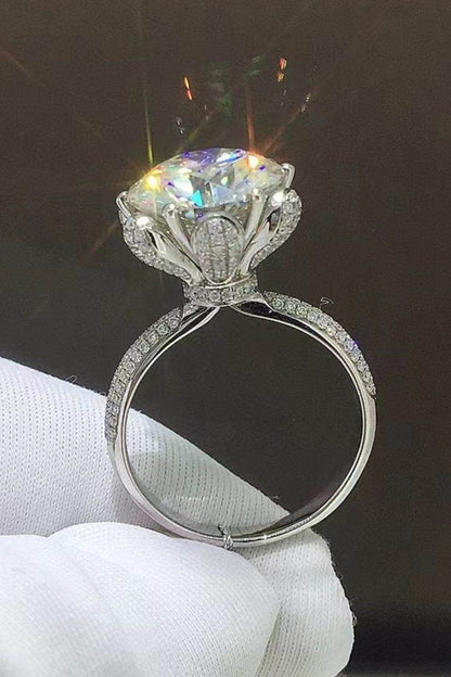 5 Carat Moissanite Side Stone Ring - Tredona LLC