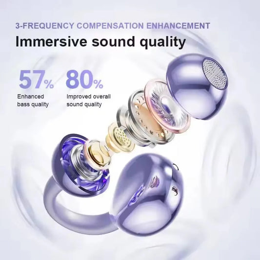 Bluetooth Earphone Open Ear Clip Intelligent Real-time AI Translation 134 Languages Office Travel Wireless Translate Earphone
