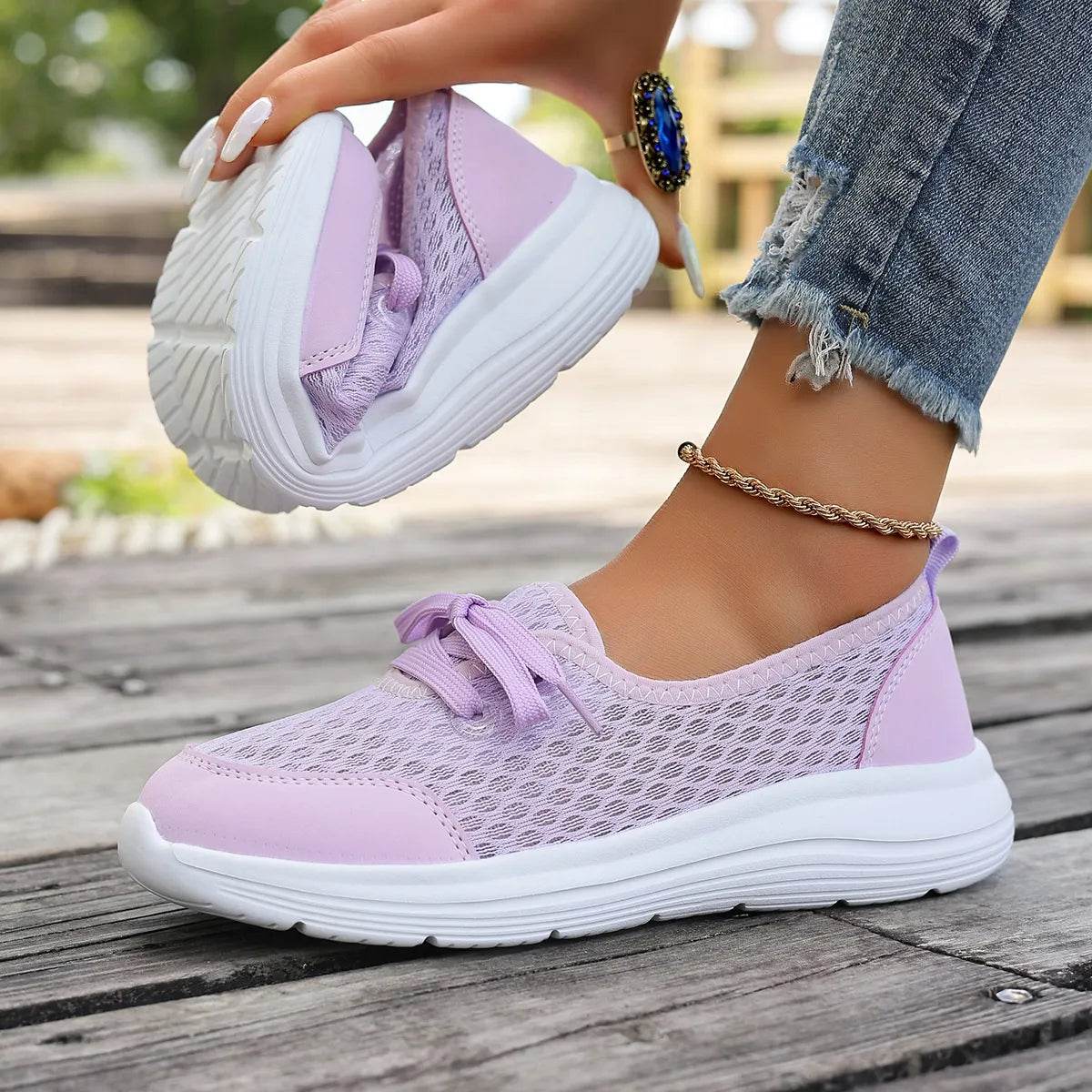 Breathable Mesh Sneakers - Tredona LLC