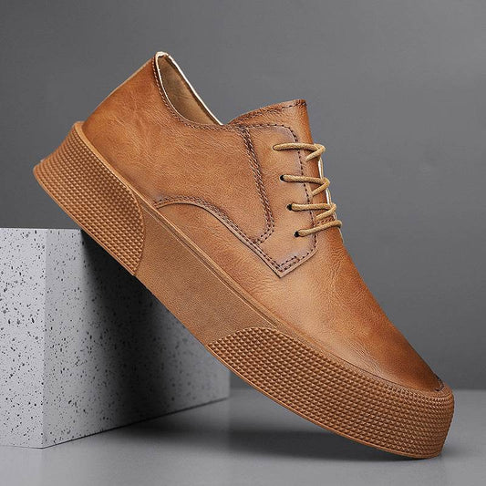 Lace-up Platform Korean Casual Shoes Retro Men's Shoes Board Shoes - Tredona LLC