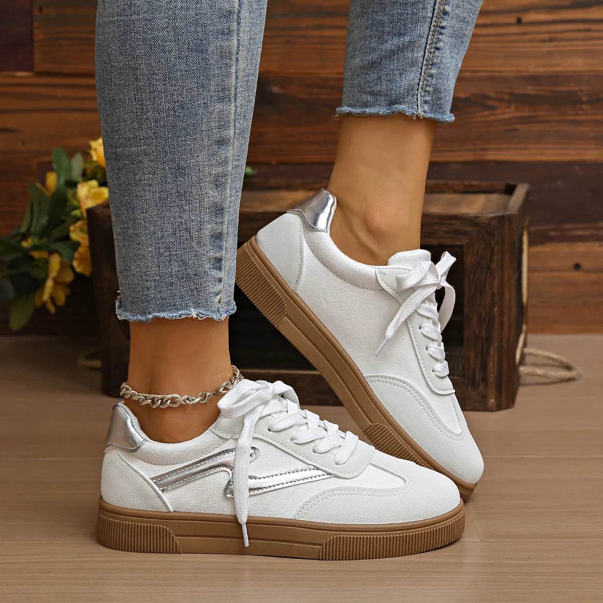 Lace Up Platform Sneakers - Tredona LLC