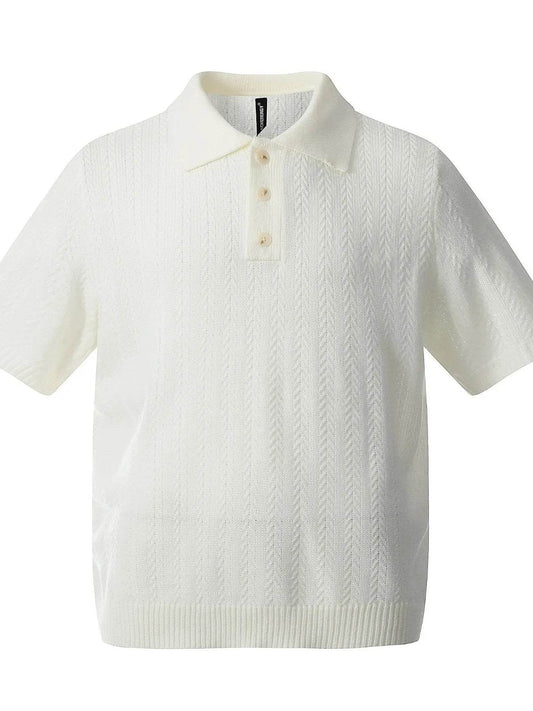 Men's Button Detail Short Sleeve Polo - Tredona LLC