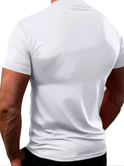 Men's Full Size Round Neck Short Sleeve T-Shirt Plus Size - Tredona LLC