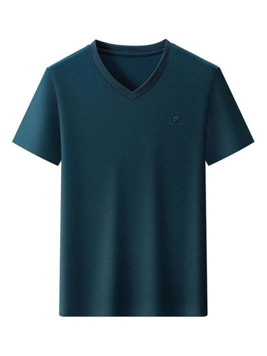 Men's Plus Size V-Neck Short Sleeve T-Shirt - Tredona LLC