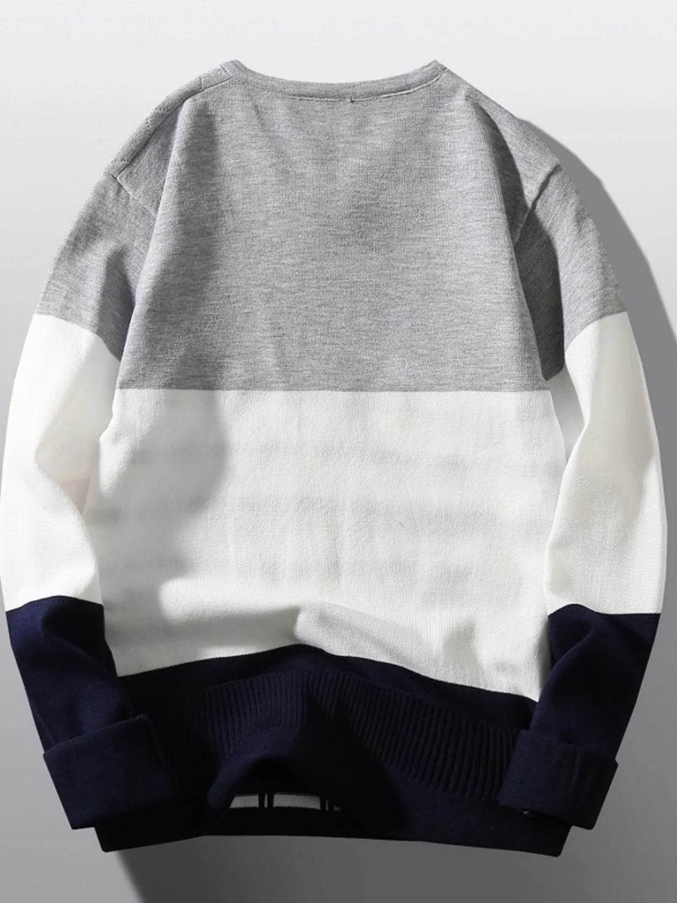 Men's V-Neck Long Sleeve Sweater - Tredona LLC