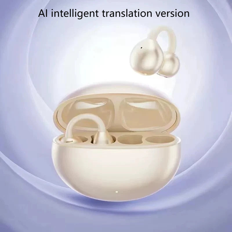 Bluetooth Earphone Open Ear Clip Intelligent Real-time AI Translation 134 Languages Office Travel Wireless Translate Earphone