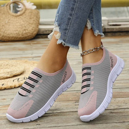 Breathable Mesh Round Toe Sneakers - Tredona LLC