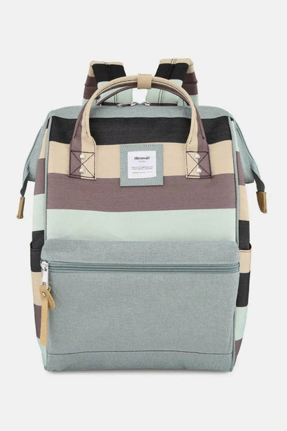 Himawari Striped Waterproof Nylon Backpack Bag with Side Pockets - Tredona LLC