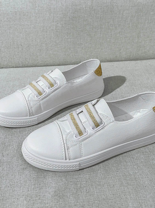 Round Toe Flat Sneakers - Tredona LLC